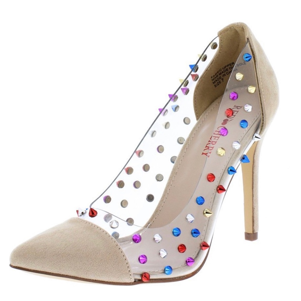 Nude Women’s faux suede pumps stiletto heels - Picture 8 of 8